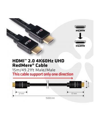 Club 3D HDMI - HDMI 15m Czarny (CAC-2314)