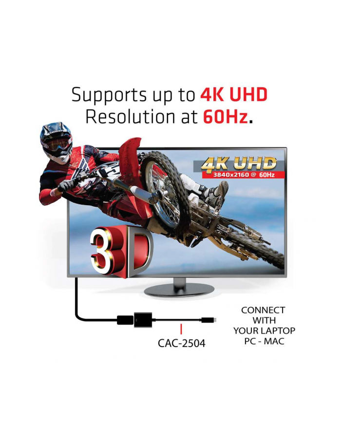 Club 3D USB - HDMI Czarny (CAC-2504) główny