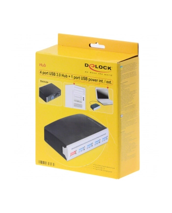 Delock 4-Port USB3.0 Czarny (61898)