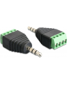 Wtyk Jack 3.5mm 4P Trrs Terminal Block Delock - nr 6