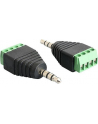Wtyk Jack 3.5mm 4P Trrs Terminal Block Delock - nr 8