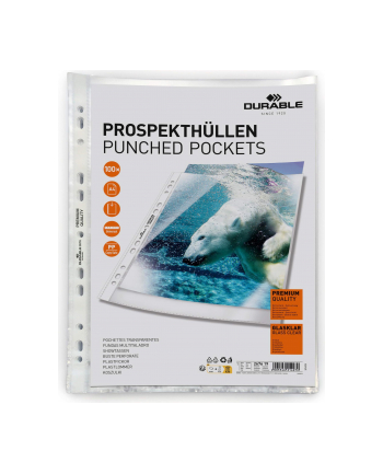Durable Koszulka Na Dokumenty A4 Pionowa, Przezroczysta, 80 Mµ 2676