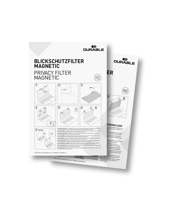 Durable Filtr Prywatyzujący Magnetic 13,3'' Z Magnetycznym Mocowaniem I Etui Ochronnym główny