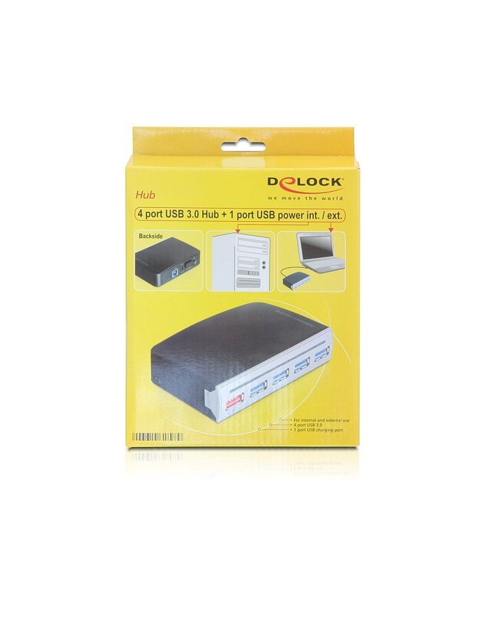 Delock 4-Port USB3.0 Czarny (61898) główny