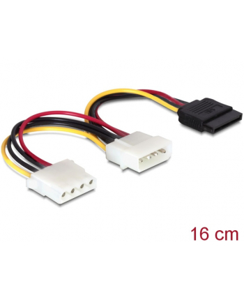 DeLOCK Cable Power SATA HDD > 2x 4pin male/female (60103)