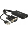 Delock Adapter AV VGA + Audio na HDMI Czarny (62668) - nr 9