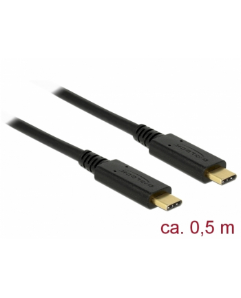 Delock Kabel USB Delock USB 3.1 Gen2 C > C 3A 0.5m (83042)