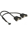 Delock Kabel USB 10 pin - 2x USB, do zabudowy panelowej, 25 cm (84832) - nr 11