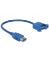 Delock Kabel USB USB A - USB A 0.25m Niebieski (85111) - nr 1
