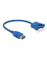 Delock Kabel USB USB A - USB A 0.25m Niebieski (85111) - nr 2