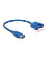 Delock Kabel USB USB A - USB A 0.25m Niebieski (85111) - nr 3
