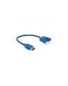 Delock Kabel USB USB A - USB A 0.25m Niebieski (85111) - nr 6