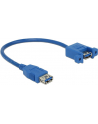 Delock Kabel USB USB A - USB A 0.25m Niebieski (85111) - nr 7