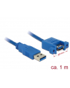 Delock Kabel USB USB A - USB A 1m Niebieski (85112) - nr 1