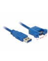 Delock Kabel USB USB A - USB A 1m Niebieski (85112) - nr 2