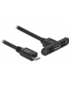 Delock Przewód USB 2.0 Micro-B F do zabudowy panelowej USB 2.0 Micro-B. M 0,25m (85245) - nr 1