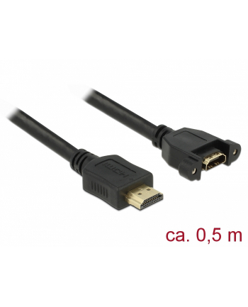 Delock HDMI - HDMI 0.5m Czarny (85463)