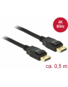 Kabel Delock DisplayPort - DisplayPort 0.5 Czarny (85506) - nr 2