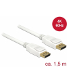 Kabel Delock DisplayPort - DisplayPort 1.5 Biały (85509) - nr 1