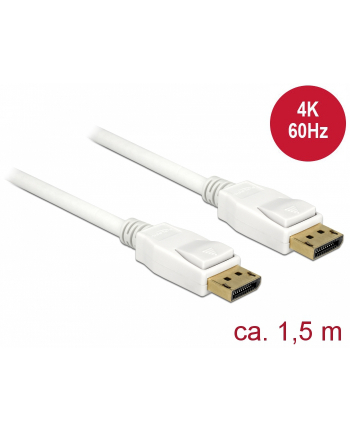 Kabel Delock DisplayPort - DisplayPort 1.5 Biały (85509)