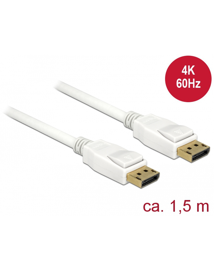 Kabel Delock DisplayPort - DisplayPort 1.5 Biały (85509) główny