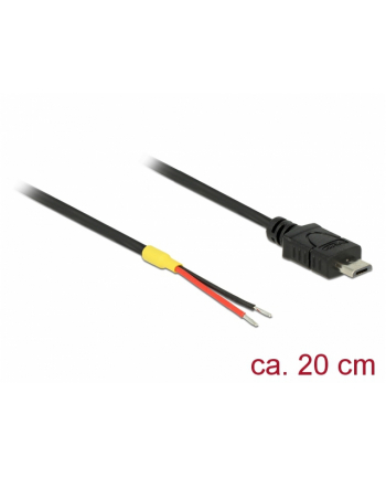 Delock Kabel USB Mikro-B St -- 2x offene Kabelenden Strom 0.2m (85541)