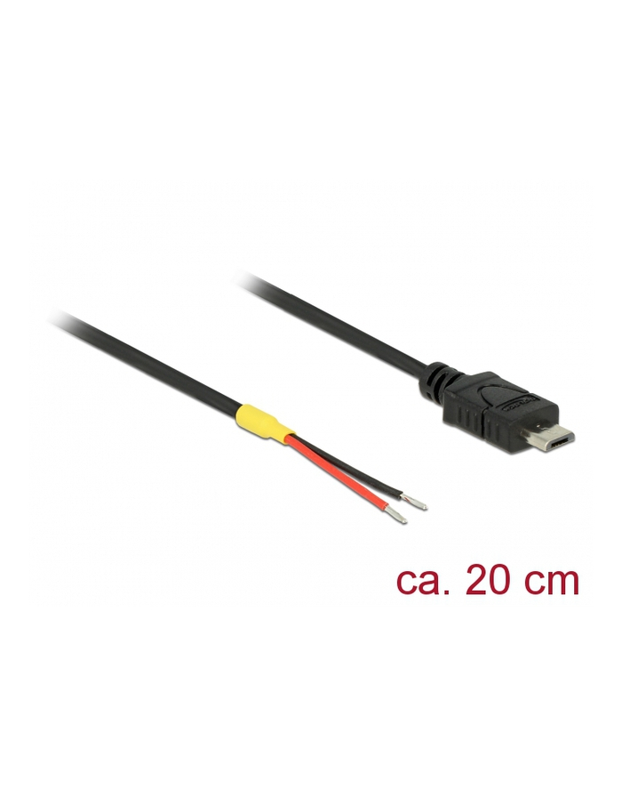 Delock Kabel USB Mikro-B St -- 2x offene Kabelenden Strom 0.2m (85541) główny
