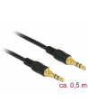Kabel Delock MiniJack 3.5 mm - MiniJack 3.5 mm 0.5 Czarny (85545) - nr 1
