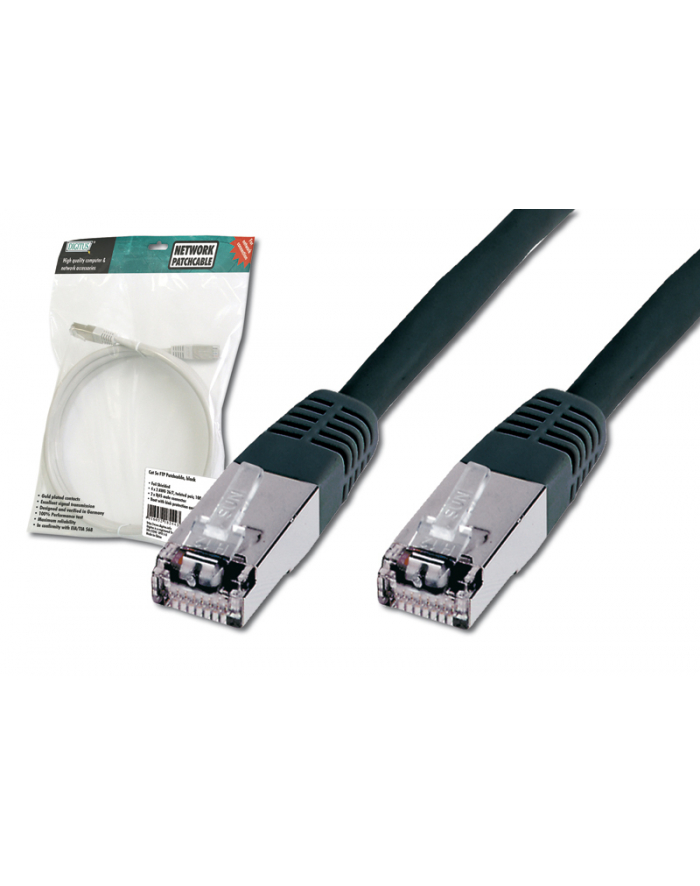Digitus Patch Cable, SFTP, CAT5E, 0.5 M, black (DK-1531-005/BL) główny