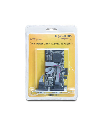 DeLOCK PCI Express card 4 x serial, 1x parallel (89177)