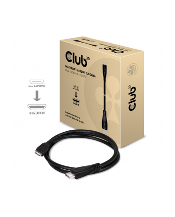 Club 3D Kabel HDMI - Mini HDMI 1m Czarny (CAC-1350)
