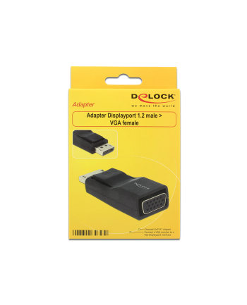 Delock Adapter AV DisplayPort na VGA Czarny (65653)