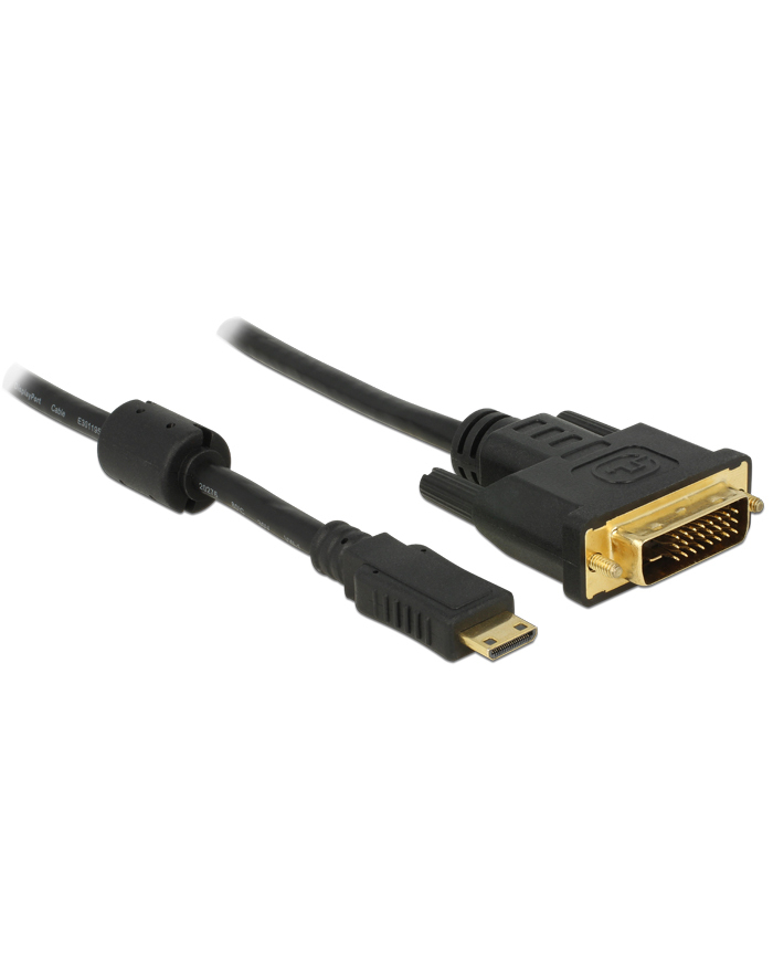 Delock HDMI Mini C na DVI (24+1) 2m Czarny (83583) główny