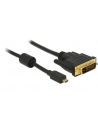 Delock microHDMI na DVI (24+1) 1m Czarny (83585) - nr 2