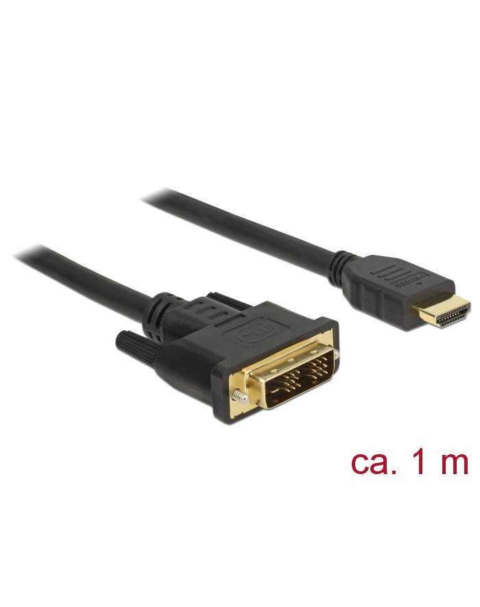 Kabel Delock DELOCK Kabel DVI 18+1 St > HDMI-A St 1.0m schwarz główny