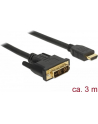 Kabel Delock DELOCK Kabel DVI 18+1 St > HDMI-A St 3.0m schwarz - nr 12
