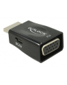 Adapter AV Delock ADAPTER HDMI(M)->VGA(F)+USB MICRO(F) CZARNY MINI ROZMIAR DELOCK - nr 8