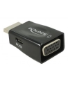 Adapter AV Delock ADAPTER HDMI(M)->VGA(F)+USB MICRO(F) CZARNY MINI ROZMIAR DELOCK - nr 8