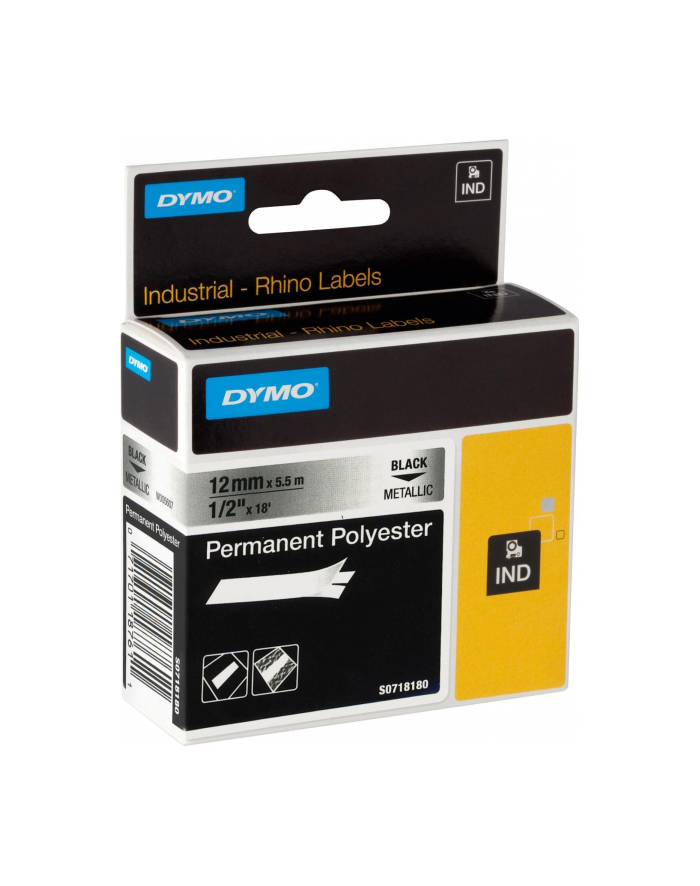 Dymo Taśma Poliestrowa Trwała Metaliczna 12Mm 18486 główny