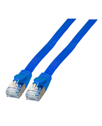 efb-elektronik Kabel płaski RJ45 U / FTP, kat. 6A, PVC, 0,25m niebieski (K5545BL.0,25)
