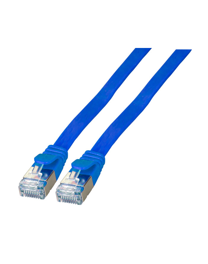 efb-elektronik Kabel płaski RJ45 U / FTP, kat. 6A, PVC, 0,25m niebieski (K5545BL.0,25) główny