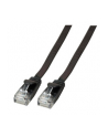 EFB Płaski kabel połączeniowy RJ45 U / UTP, kat.6A, PVC, 1m, czarny (K8107SW.1) - nr 1