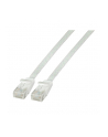 efb-elektronik Płaski kabel połączeniowy RJ45 U / UTP, kat.6A, PVC, 1,5m biały (K8107WS.1,5) - nr 1