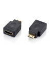Equip 118914 miniHDMI (Type C) > HDMI (Type A) Adapter M/F, black, gol - nr 1