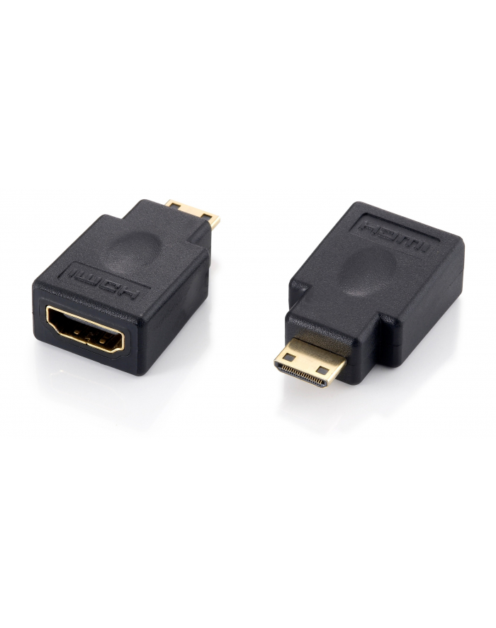 Equip 118914 miniHDMI (Type C) > HDMI (Type A) Adapter M/F, black, gol główny