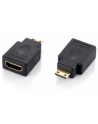 Equip 118914 miniHDMI (Type C) > HDMI (Type A) Adapter M/F, black, gol - nr 3