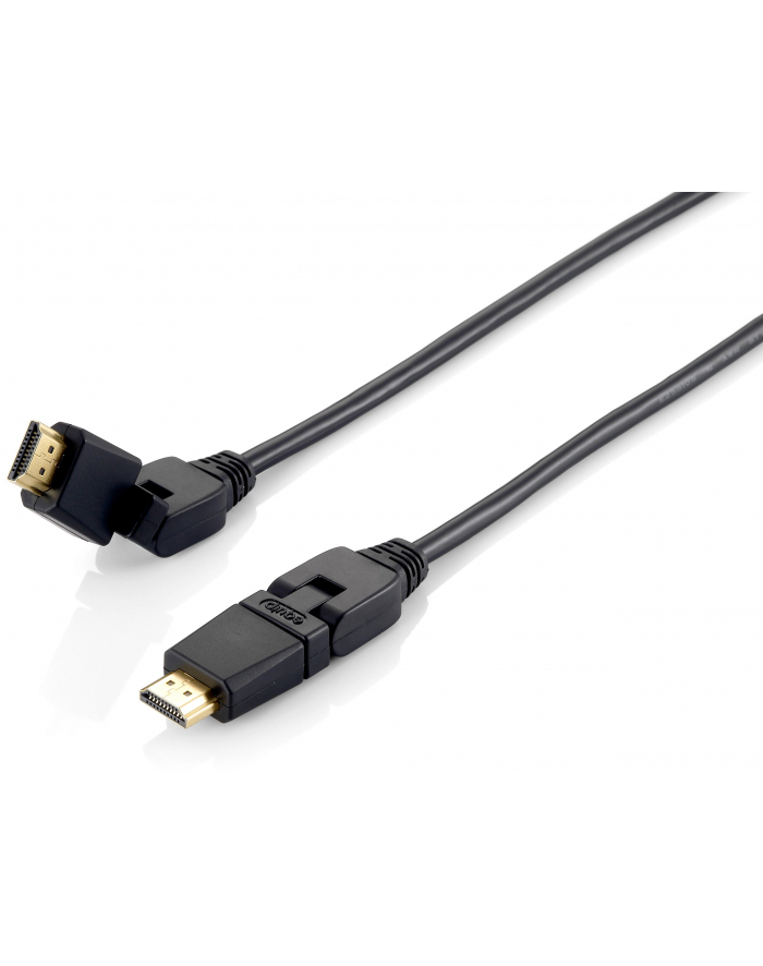 Equip 119361 HighSpeed HDMI Cable with Ethernet, black 1,0m, swivel, b główny