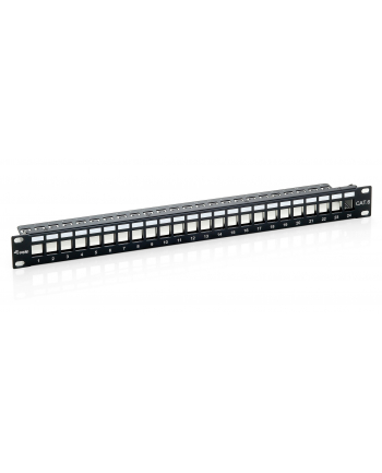Equip Cat. 6a Keystone Patch Panel, shielded, black (769124)