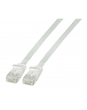 EFB-ELEKTRONIK  PŁASKI KABEL POŁĄCZENIOWY RJ45 U/UTP, KAT. 6A, PVC, 0,5 M, BIAŁY (K8107WS05) - nr 1