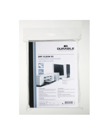 Durable Dry Clean 50 Ściereczki Bezpyłowe
